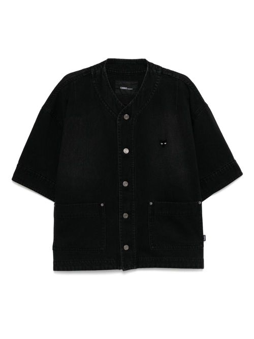 Baseball half shirt - Black