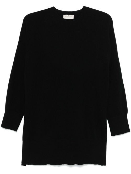 Ribbed-knit sweater - Black