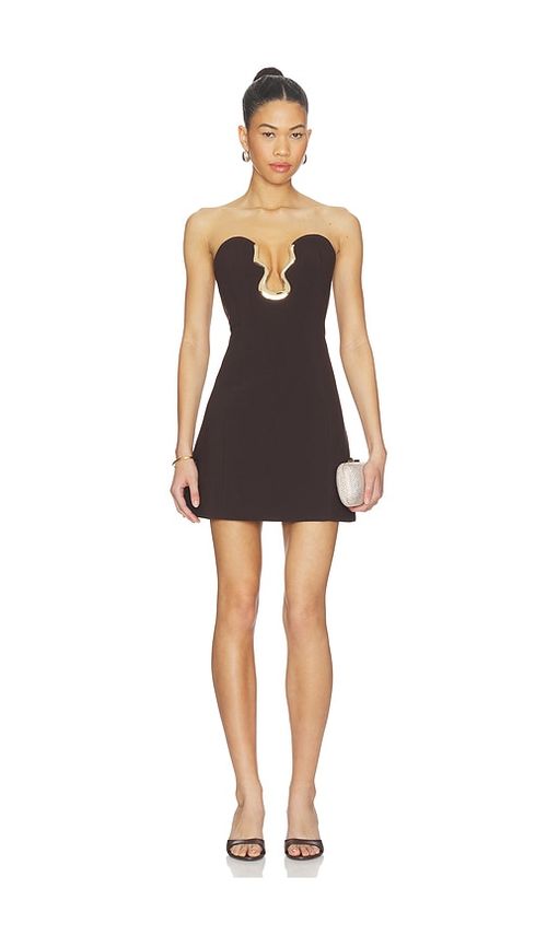 Bardot Venya Hourglass Mini Dress in Chocolate. - 12 also