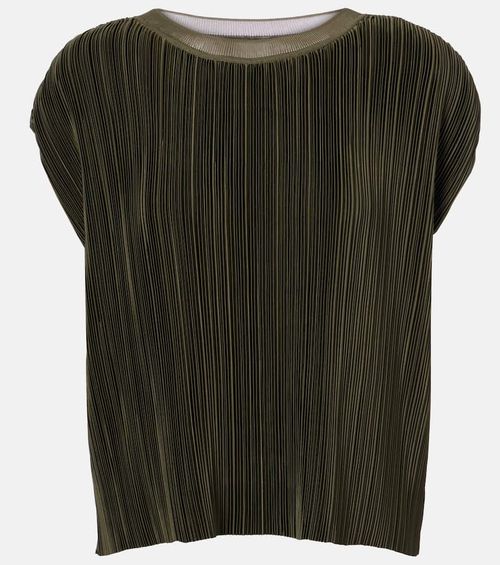 Cedre plissé satin top