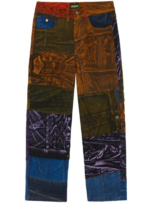 AW23 upcycled denim jeans - Orange