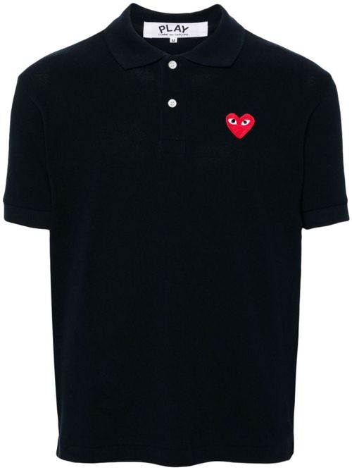 Blue Logo Shirt Collar Polo