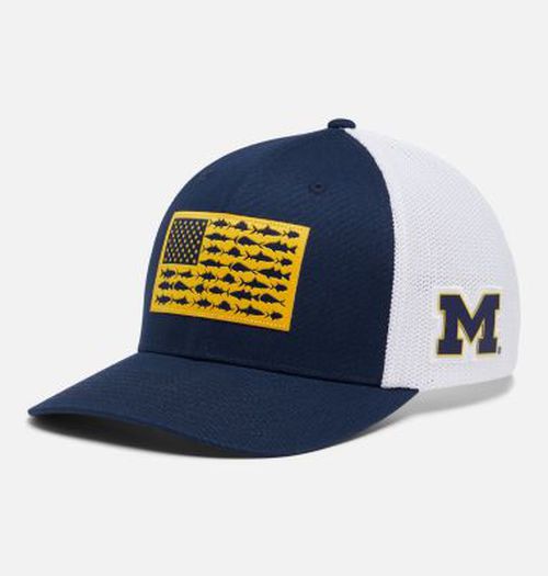 PFG Mesh  Fish Flag Ball Cap - Michigan-