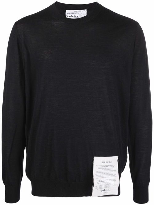 Ballantyne crewneck cashmere jumper - Black