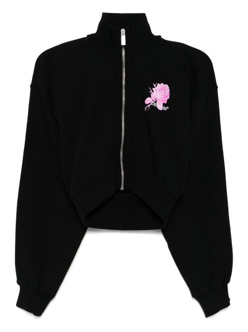 Off-White logo-print jacket - Black
