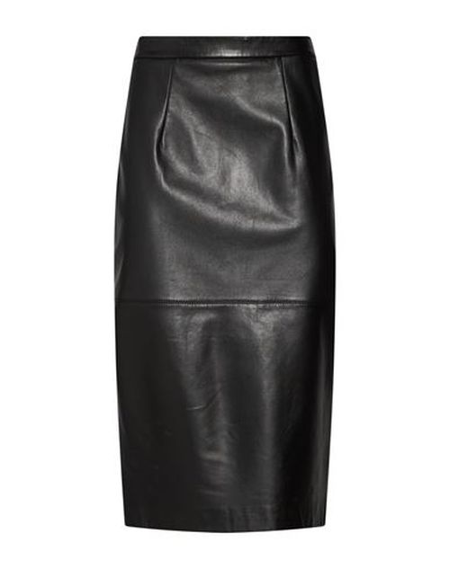 Woman Midi skirt Black Size 10 Lambskin