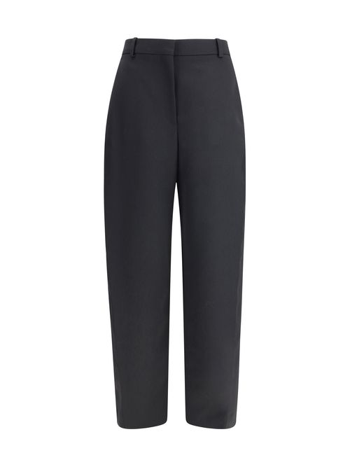 Grain de Poudre Wool Tailored Trousers — Black