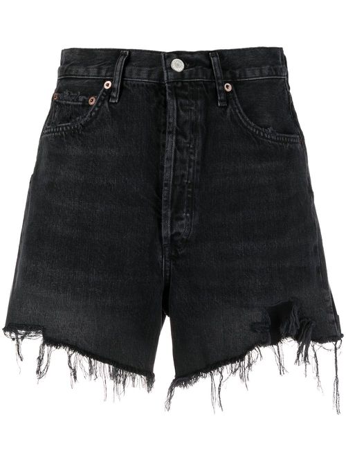 Stella high-rise denim shorts - Black
