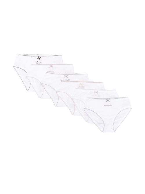 Embroidered briefs (set of seven) - White