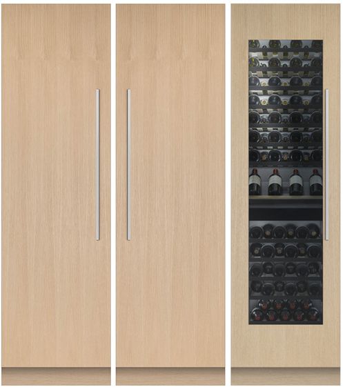 Fisher & Paykel Series 11 Column Set with 24" Refrigerator, 24" Freezer and 24" Wine Cooler Panel Ready FPWINEFRIGSET