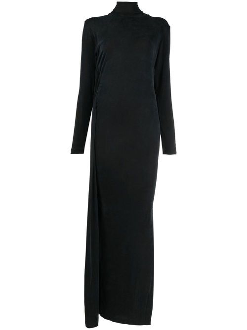 Roll-neck maxi dress - Black