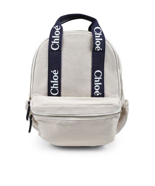 Chloé Kids Logo Printed Zip-Up Backpack