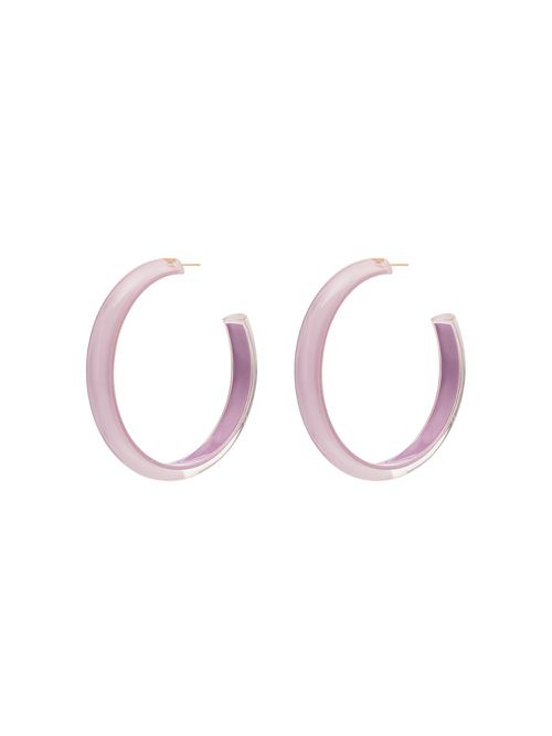 Medium Loucite jelly hoop earrings - Purple