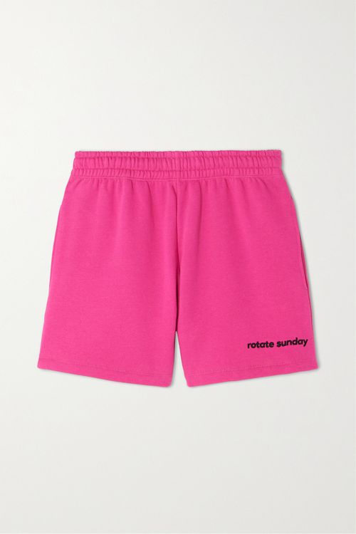 Roda Embroidered Organic Cotton-jersey Shorts - Pink - x small