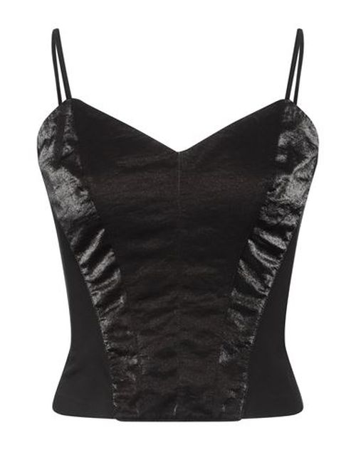 Woman Top Black Size S Rayon, Cotton, Polyamide, Elastane