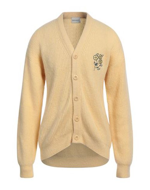 Drôle De Monsieur Man Cardigan Pastel yellow Size S Acrylic, Polyamide, Mohair wool