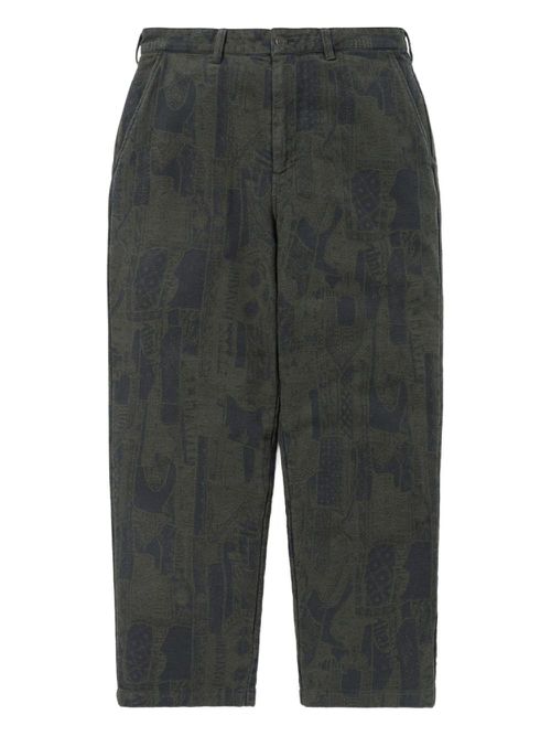Crazy abstract-print trousers - Blue