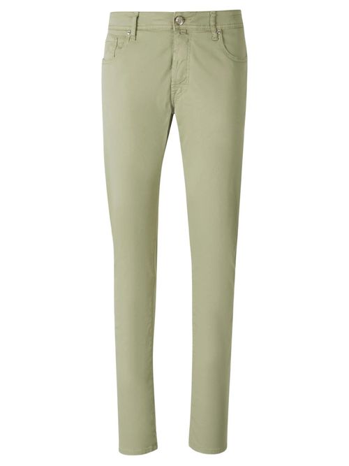 Slim Cut 5-Pocket Jeans with Embroidered Logo
