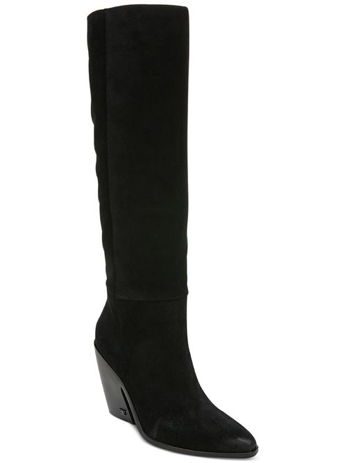 Annabel Womens Zipper Almond Toe Knee-High Boots