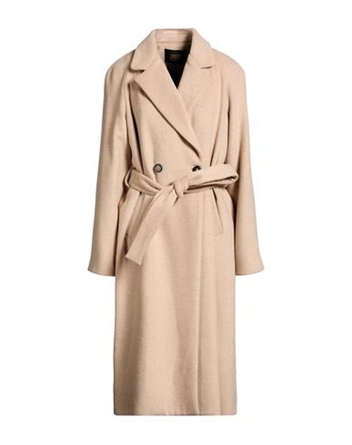 Woman Coat Sand Size 8 Wool, Polyester, Acrylic