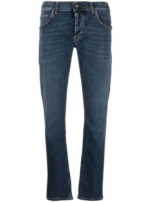 Low-rise straight-leg jeans - Blue
