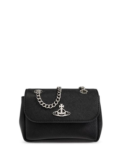 Black Orb-plaque shoulder bag