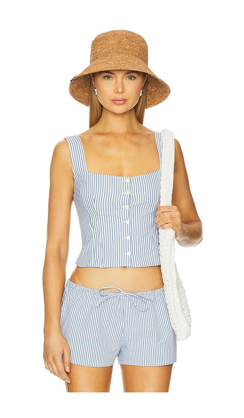 Montce Mandy Tank Top in Blue. L. Also in M