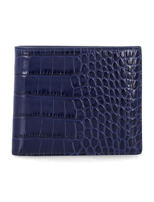 Bi-Fold Wallet with Sophisticated Texture - Height: 9.5 cm, Width: 11 cm