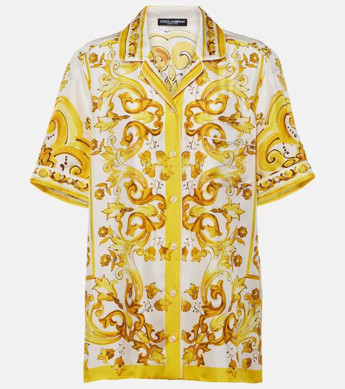 Majolica silk twill shirt
