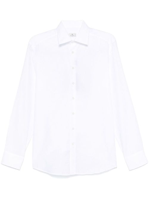 Paisley-jacquard shirt - White