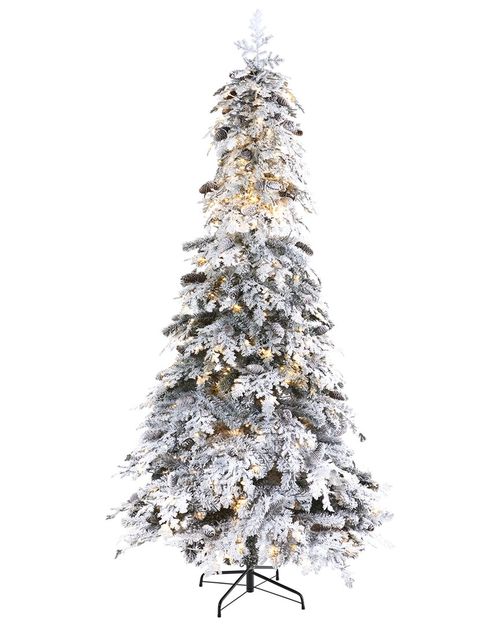 8Ft. Flocked Montana Down Swept Spruce Artificial Christmas  Tree