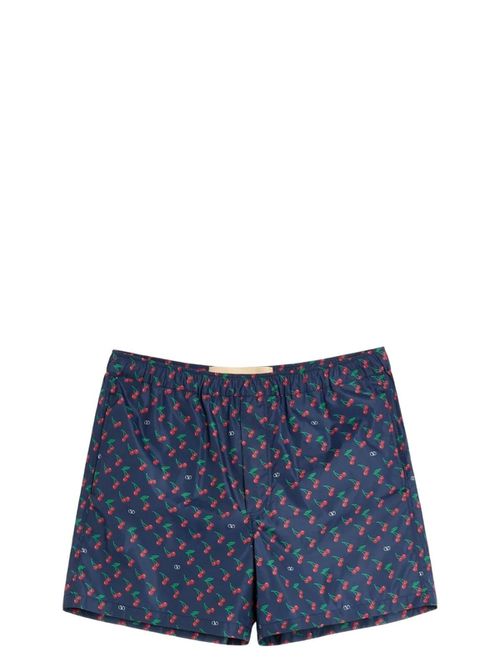 Valentino Men's Beachwear Cherryfic in Blurosso | Size IT 46 | 7V3UH028AWN