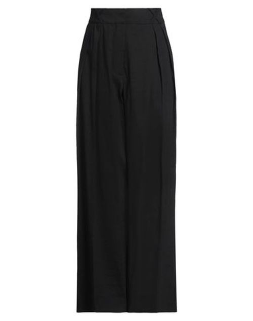 Róhe Woman Pants Black Size 4 Linen, Recycled viscose, Elastane