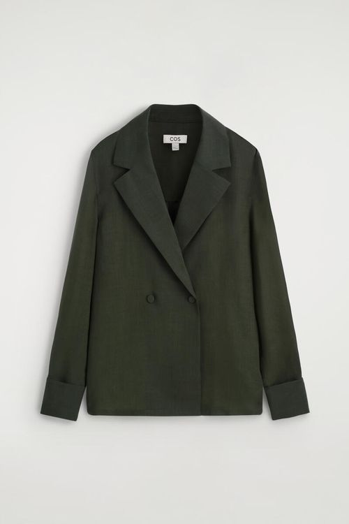 Double-Breasted Wool-Blend Shirt