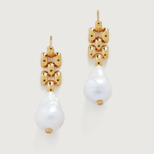 Gold Heirloom Baroque Pearl Earrings Pearl