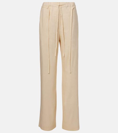 White Label Magnus linen-blend straight pants