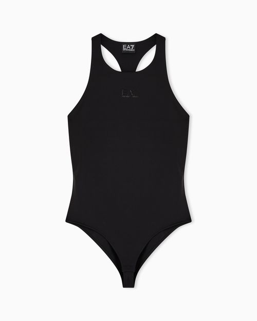 Logo Series bodysuit in stretch technical fabric