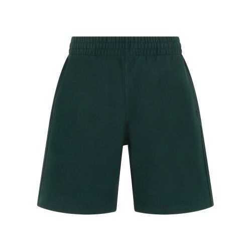 Green Relaxed Solid Shorts