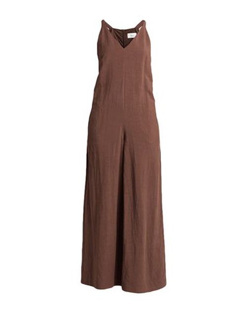 Woman Jumpsuit Brown Size XS Viscose, Linen