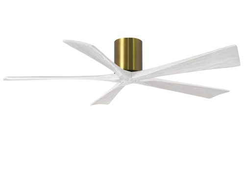 Irene 6-Speed " Ceiling Fan in Brushed Brass with Matte White blade