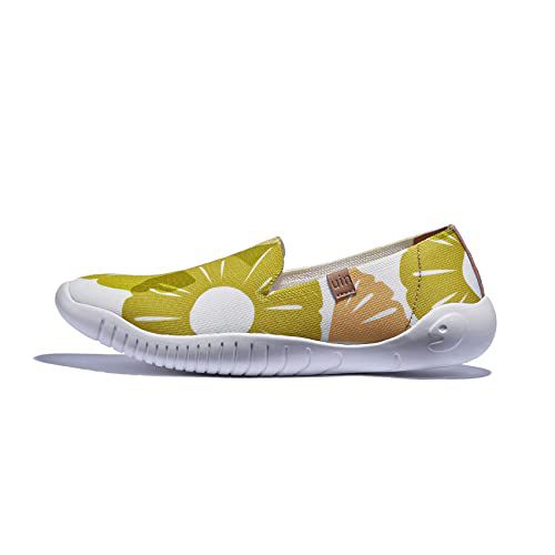 UIN Women's Art Painted Ballet Flats Slip On Pointed Toe Casual Lightweight Comfort Travel Walking Shoes Menorca Ⅲ Leopard Butterfly
