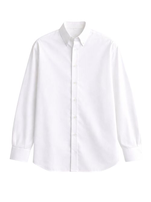 Embroidery Detail Cotton Button-Up Shirt