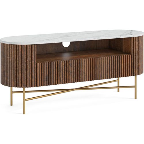 Milo Mango & Marble Fluted TV Media Unit | Roseland