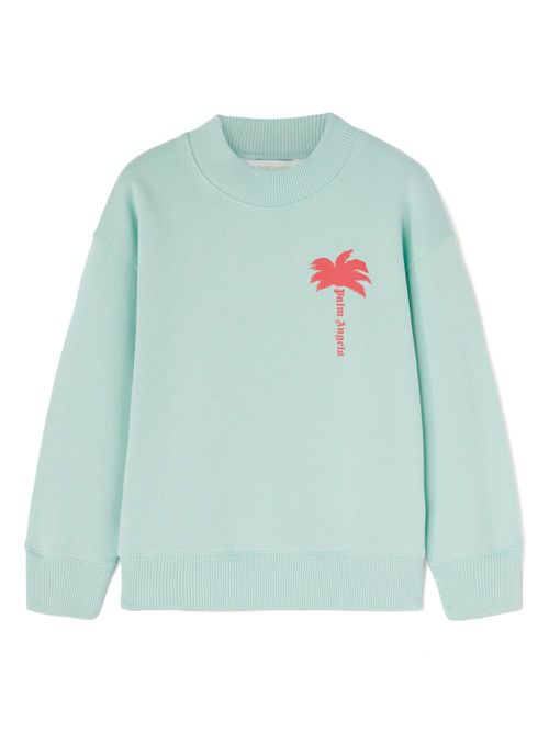 Printed crew-neck sweatshirt - Blue