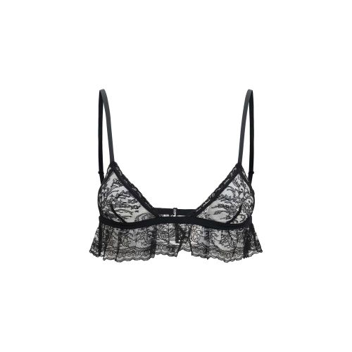 Wireless Lace Bra — Black