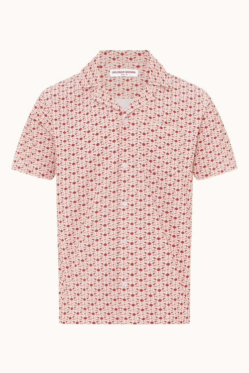 Printed Cotton Shirt — Red