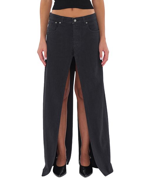 Gana Bull Slit Maxi Skirt