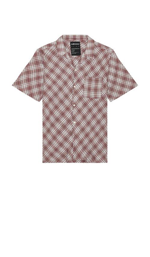 The Hundreds Terrace Woven Shirt in Burgundy.  XL/1X. Also in L