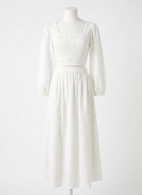 Bria Eyelet Top In White