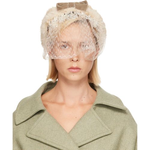 Beige Veil Headband